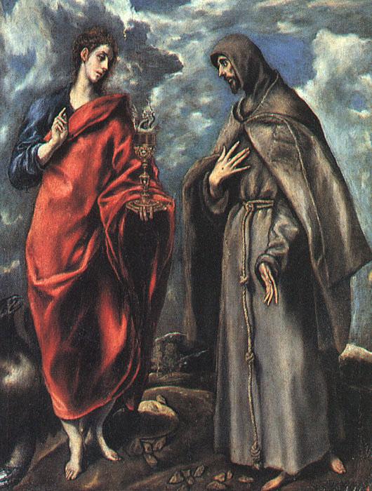 Saints John the Evangelist and Francis, El Greco
